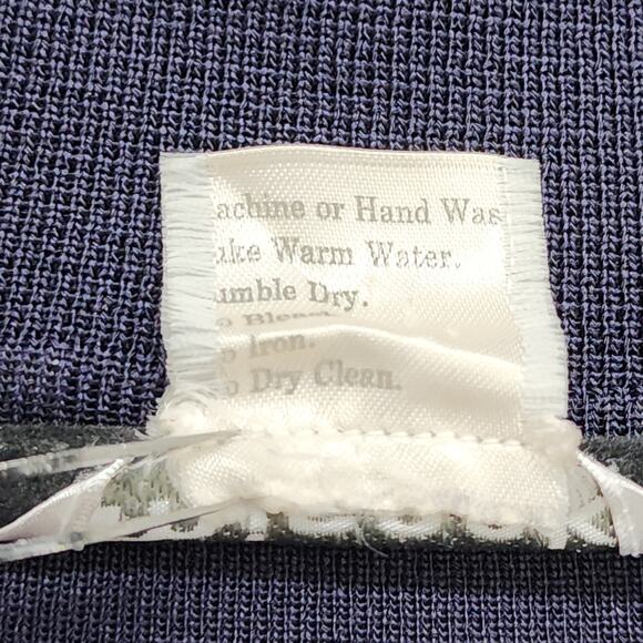 Exclusively Misook Sweater Womens M Blue Collared Cardigan Open Front Pockets - Picture 4 of 7